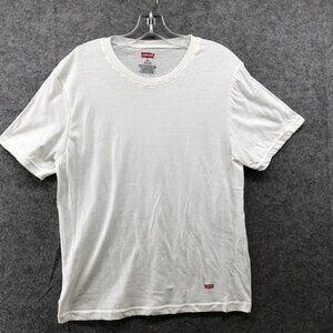 Levi's White T Shirt Mens M Short‎ Sleeve Crewneck Cotton 38-40 Lightweight